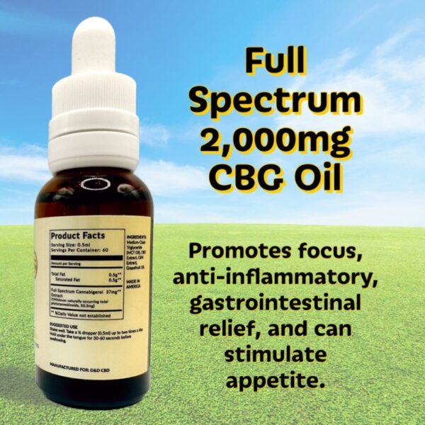 CBG Oil: 2,000mg - Image 2