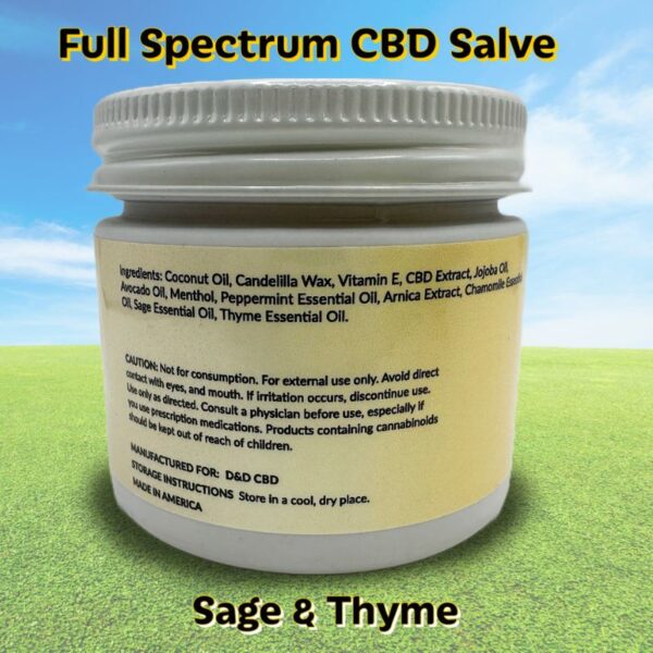 CBD Salve - Vegan Sage & Thyme - Image 3