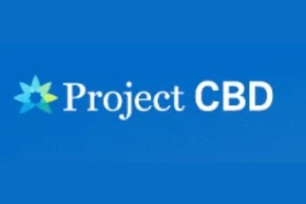 Project CBD logo with a multicolored star icon beside the company name on a blue background.